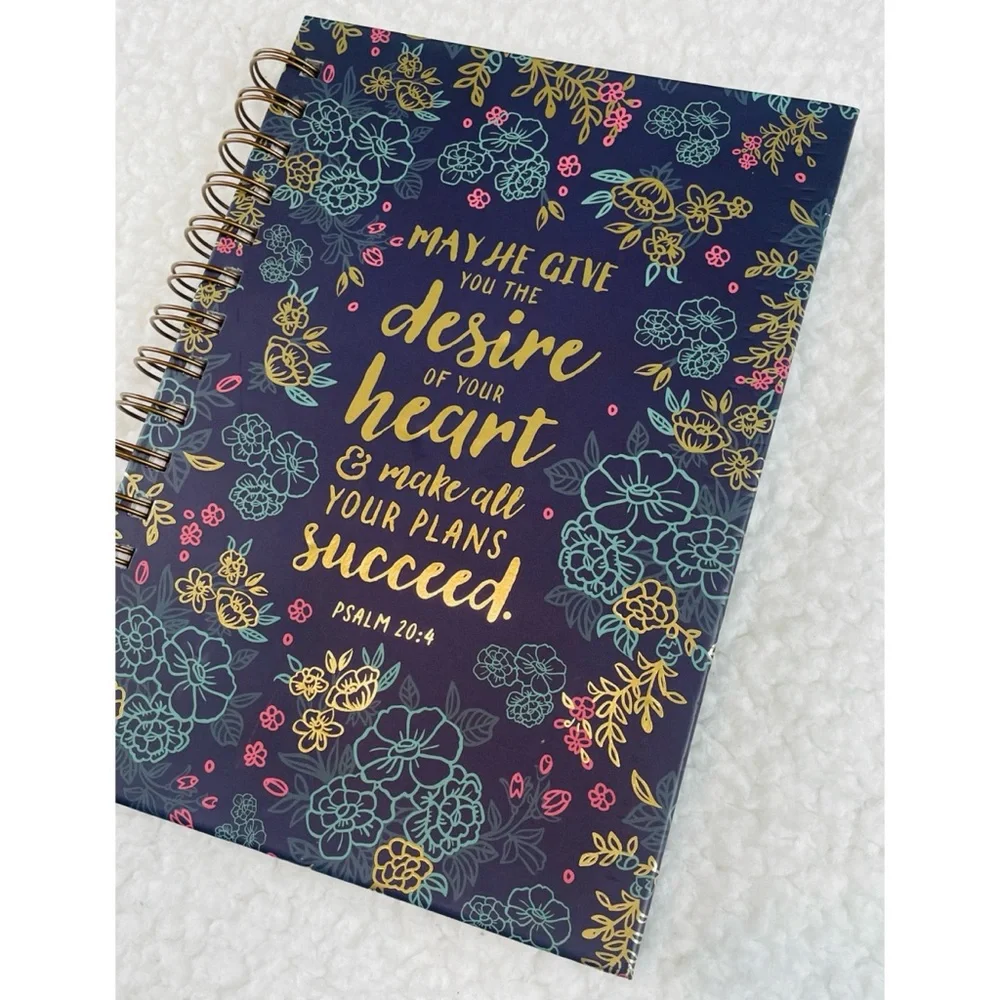 (NWT) CHRISTIAN ART GIFTS • Floral Inspirational Quote Spiral Lined Notebook